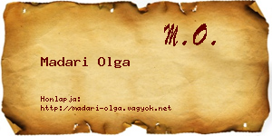 Madari Olga névjegykártya