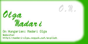 olga madari business card